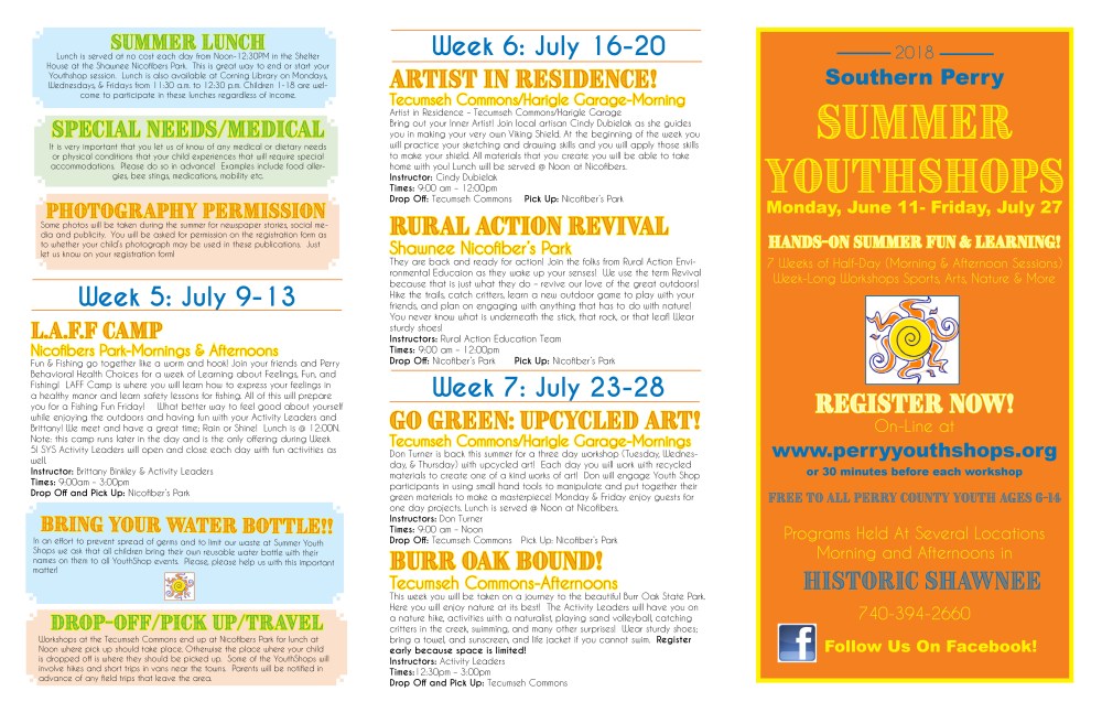 Youthshops Flier 2018