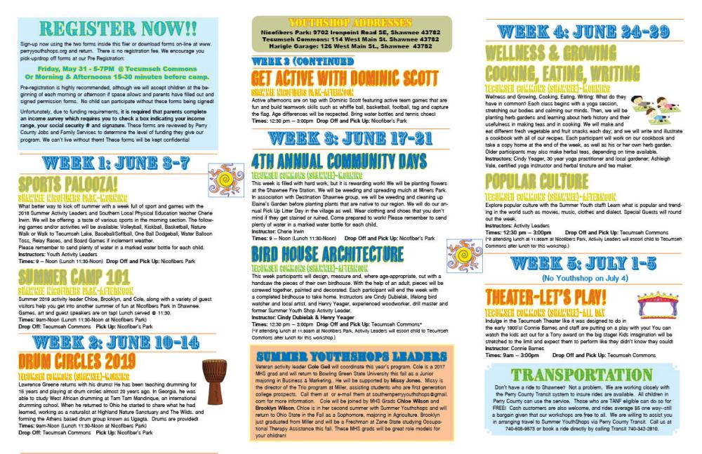 Shawnee Youth Shops 2019 Flier page 2